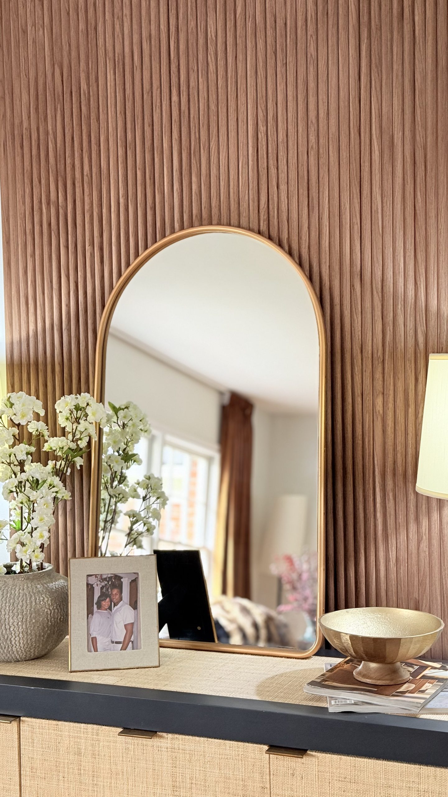 Add Depth Using Slatted Wood Panels