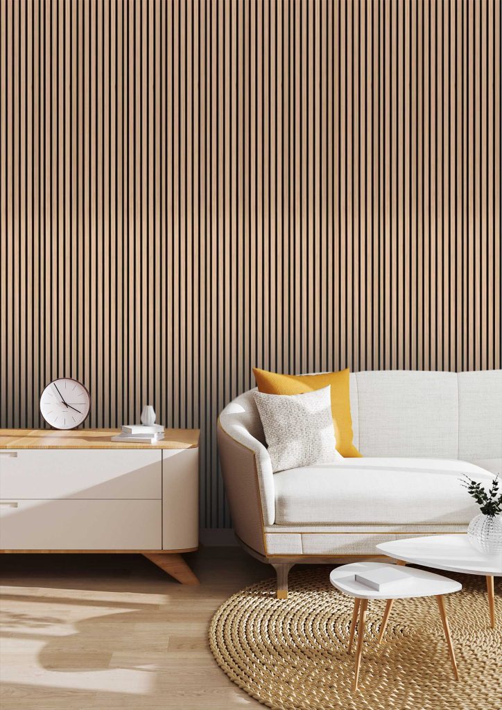 Install Oak Slat Panels